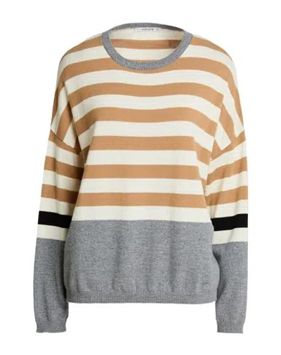 Kangra Cashmere Kangra Woman Sweater Ivory Size L Wool, Cashmere In Multi