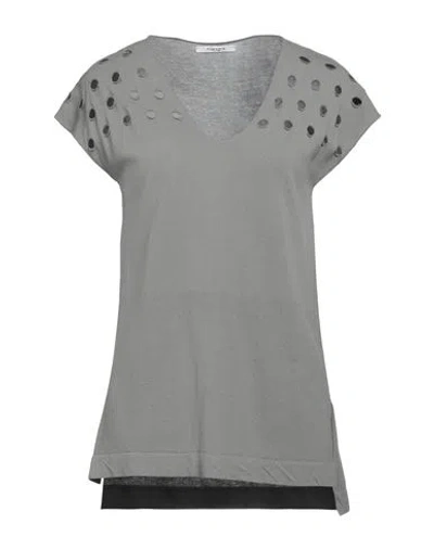 Kangra Cashmere Kangra Woman Sweater Lead Size 12 Cotton In Grey