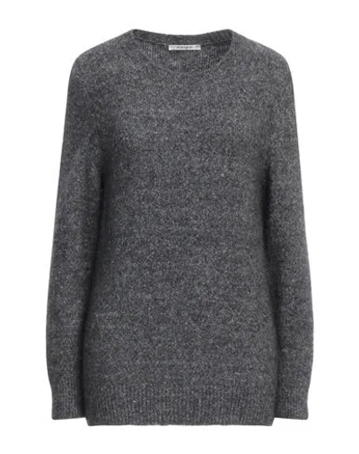 Kangra Cashmere Kangra Woman Sweater Lead Size 8 Alpaca Wool, Cotton, Polyamide, Wool, Elastane In Grey