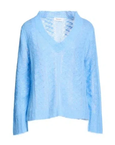 Kangra Cashmere Kangra Woman Sweater Light Blue Size 6 Alpaca Wool, Polyamide, Wool