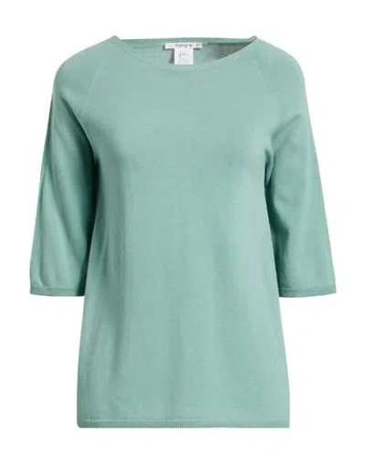 KANGRA CASHMERE KANGRA WOMAN SWEATER LIGHT GREEN SIZE 4 COTTON