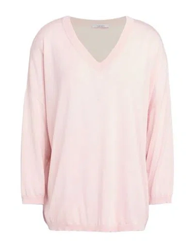 Kangra Cashmere Kangra Woman Sweater Light Pink Size 12 Silk, Cashmere