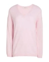 Kangra Cashmere Kangra Woman Sweater Light Pink Size 8 Alpaca Wool, Cotton