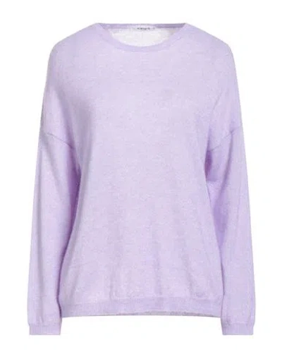Kangra Cashmere Kangra Woman Sweater Lilac Size 8 Alpaca Wool, Cotton In Purple