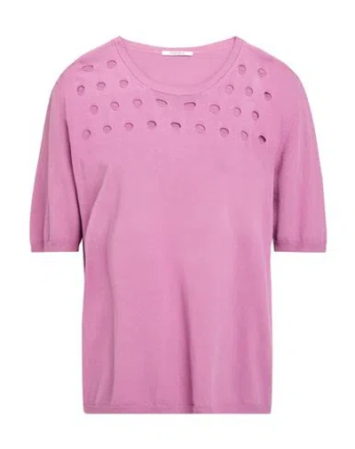 Kangra Cashmere Kangra Woman Sweater Mauve Size 10 Cotton In Pink