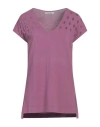 Kangra Cashmere Kangra Woman Sweater Mauve Size 10 Cotton In Purple