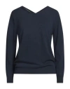 Kangra Cashmere Kangra Woman Sweater Midnight Blue Size 6 Cotton