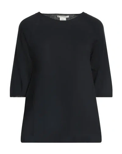Kangra Cashmere Kangra Woman Sweater Midnight Blue Size 8 Cotton