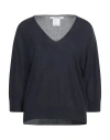 Kangra Cashmere Kangra Woman Sweater Midnight Blue Size 8 Cotton