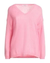 Kangra Cashmere Kangra Woman Sweater Pink Size 6 Alpaca Wool, Cotton