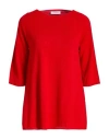 Kangra Cashmere Kangra Woman Sweater Red Size 6 Cotton In Red