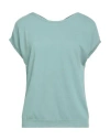 Kangra Cashmere Kangra Woman Sweater Sage Green Size 10 Cotton In Green