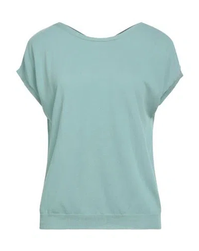 Kangra Cashmere Kangra Woman Sweater Sage Green Size 10 Cotton