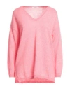Kangra Cashmere Kangra Woman Sweater Salmon Pink Size 6 Alpaca Wool, Cotton