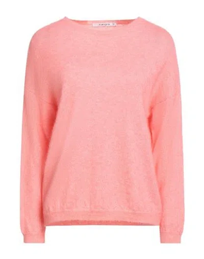Kangra Cashmere Kangra Woman Sweater Salmon Pink Size 6 Alpaca Wool, Cotton