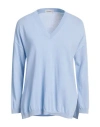 Kangra Cashmere Kangra Woman Sweater Sky Blue Size 4 Cotton