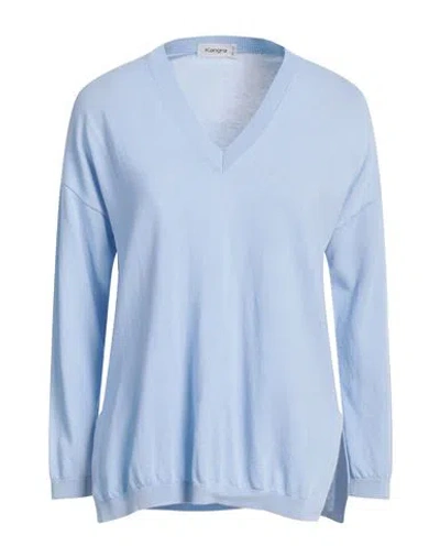 Kangra Cashmere Kangra Woman Sweater Sky Blue Size 4 Cotton