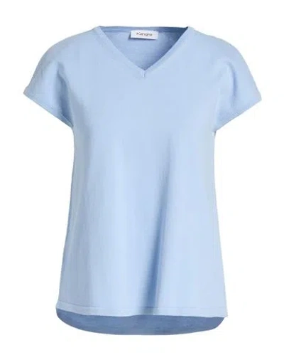 Kangra Cashmere Kangra Woman Sweater Sky Blue Size 6 Cotton