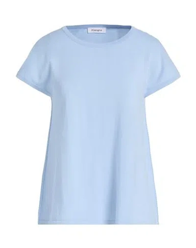 Kangra Cashmere Kangra Woman Sweater Sky Blue Size 6 Cotton