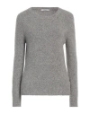 Kangra Cashmere Kangra Woman Sweater Taupe Size 10 Alpaca Wool, Cotton, Polyamide, Wool, Elastane In Grey