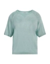Kangra Cashmere Green Lurex Sweater In Blue