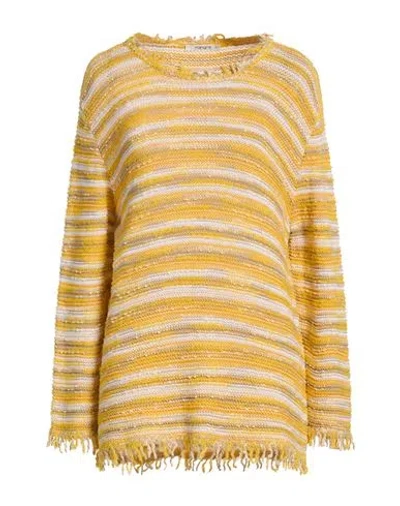 Kangra Cashmere Kangra Woman Sweater Yellow Size 10 Cotton