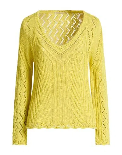 Kangra Cashmere Kangra Woman Sweater Yellow Size 4 Cotton