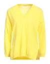 Kangra Cashmere Kangra Woman Sweater Yellow Size 4 Cotton In Yellow