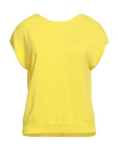 Kangra Cashmere Kangra Woman Sweater Yellow Size 6 Cotton