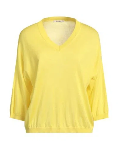 Kangra Cashmere Kangra Woman Sweater Yellow Size 8 Silk, Cashmere
