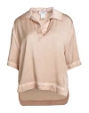Kangra Cashmere Kangra Woman Top Beige Size 6 Silk, Elastane In Neutral