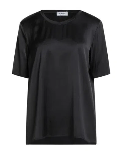 Kangra Cashmere Kangra Woman Top Black Size 6 Viscose, Elastane