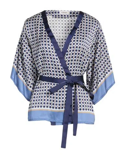 Kangra Cashmere Kangra Woman Top Blue Size 4 Viscose, Elastane