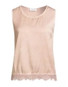 Kangra Cashmere Kangra Woman Top Blush Size 4 Silk, Elastane In Brown