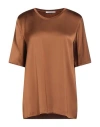 Kangra Cashmere Kangra Woman Top Brown Size 8 Viscose, Elastane In Brown