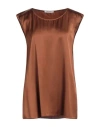 Kangra Cashmere Kangra Woman Top Chocolate Brown Size 10 Viscose, Elastane In Burgundy