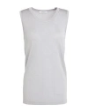 Kangra Cashmere Kangra Woman Top Grey Size 8 Viscose, Metallic Fiber