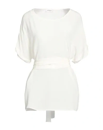 Kangra Cashmere Kangra Woman Top Off White Size 14 Silk