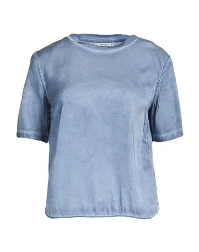 Kangra Cashmere Kangra Woman Top Slate Blue Size 6 Viscose, Elastane