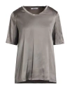 Kangra Cashmere Kangra Woman Top Taupe Size 8 Viscose, Elastane In Gray
