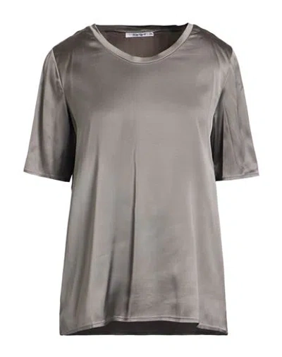 Kangra Cashmere Kangra Woman Top Taupe Size 8 Viscose, Elastane In Gray