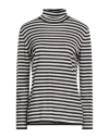 Kangra Cashmere Kangra Woman Turtleneck Black Size 10 Wool