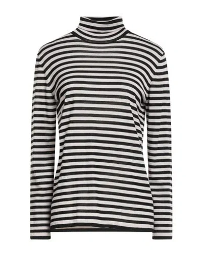 Kangra Cashmere Kangra Woman Turtleneck Black Size 10 Wool