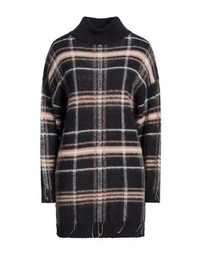Kangra Cashmere Kangra Woman Turtleneck Black Size S Alpaca Wool, Polyamide, Wool