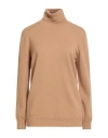 Kangra Cashmere Kangra Beige Cashmere Knitwear With High Turtleneck In Brown