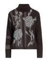 Kangra Cashmere Kangra Woman Turtleneck Dark Brown Size 12 Alpaca Wool, Polyamide, Viscose, Wool, Polyester In Brown