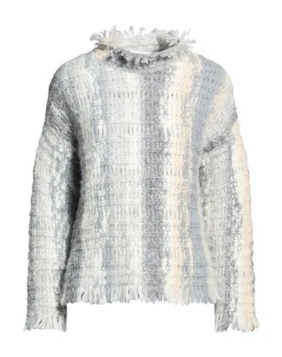 Kangra Cashmere Kangra Woman Turtleneck Grey Size 6 Wool, Acrylic, Alpaca Wool, Polyamide In Gray