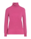 Kangra Cashmere Kangra Woman Turtleneck Magenta Size 4 Wool, Silk, Cashmere