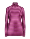 Kangra Cashmere Kangra Woman Turtleneck Mauve Size 10 Wool In Purple