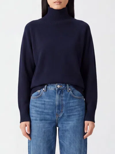 Kangra Cashmere Kangra Wool Long-sleeved Roll Neck Jumper With Ribbed Trims In Blue